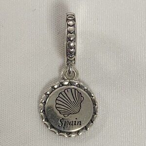Pandora Spain Seashell Exclusive Dangle Charm Pendant, S925 silver Jewelry